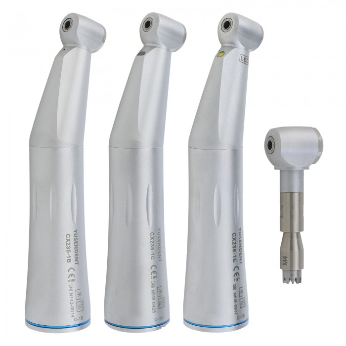 YUSENDENT COXO CX235-1B/1C/1E Dental Contra Angle 1:1 Handpiece Fiber Optic E Generator LED