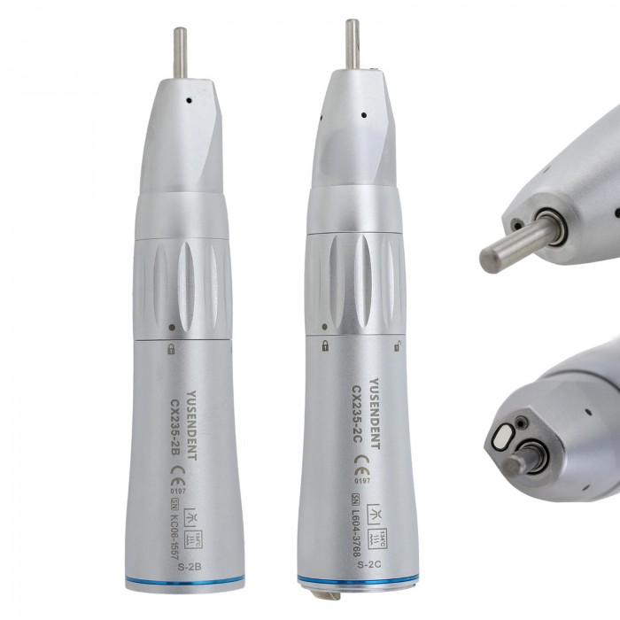 YUSENDNET COXO CX235-2B/2C Dental Low Speed Straight Handpiece 1:1 Fiber Optic E-Type