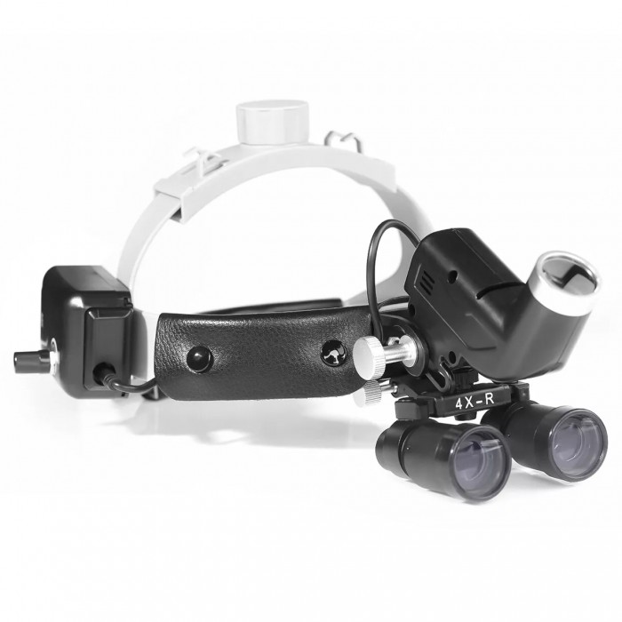 YUYO 4.0X/5.0X/6.0X/8.0X-R Ergonomic Dental Surgical Ergo Loupe + 5W LED Headband Headlight