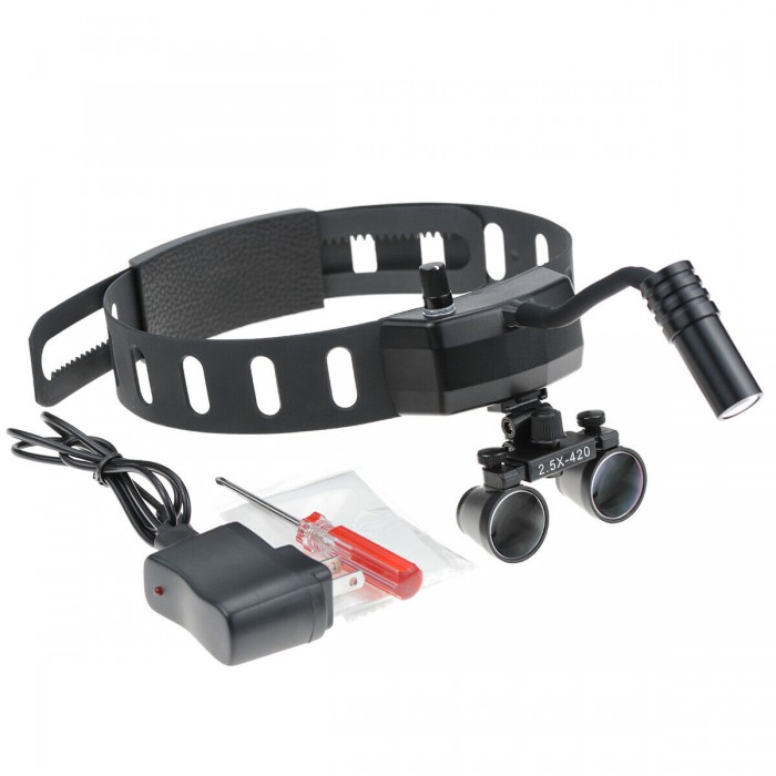 YUYO 5W Dental Medical LED Surgical Headlight + 2.5X Surgeon Loupe Magnifier