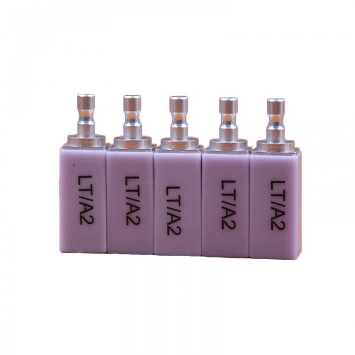 5Pcs C14 LT Cad/Cam Low Translucent Lithium Disilicate Glass Ceramic Block Cad Cam Material
