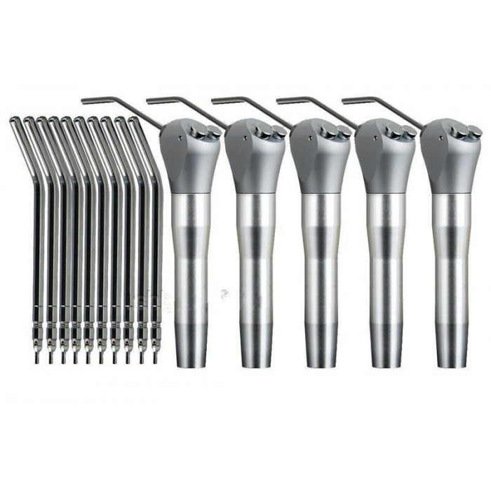 5PCS Dental 3-Way Syringe with Nozzles Tips