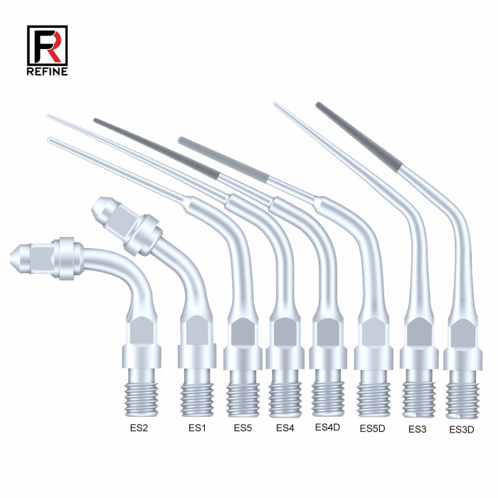 5Pcs Refine® Dental Air Scaler Tips Root Canal Tips ES3D ES4D ES5D ES10D ES14 ES14D ES15 ES15D Fit Sirona Air Scaler