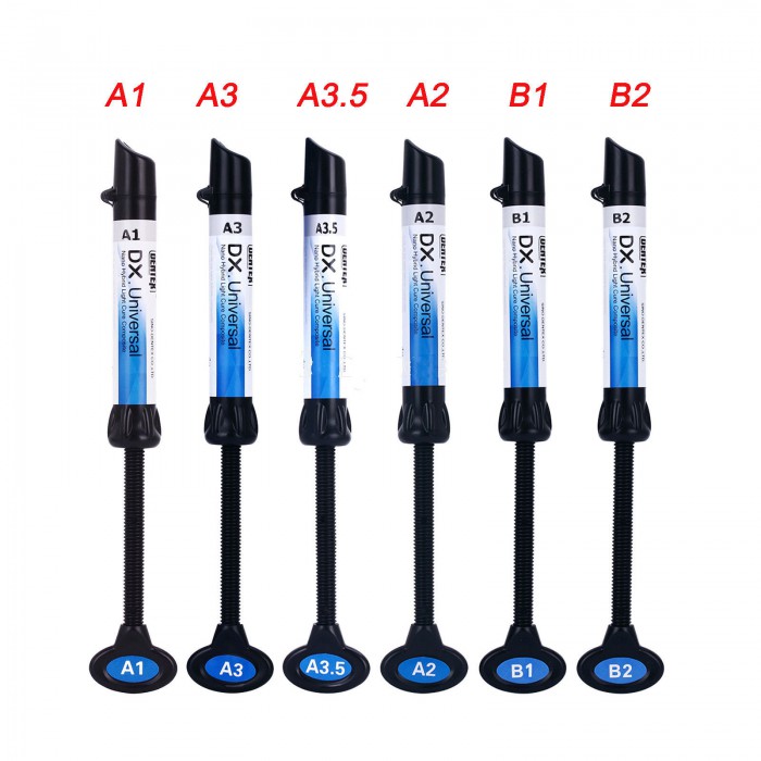5Pcs Universal Dental Light Curing Composite Resin Syringe A1 A2 A3 A3.5 B1 B2