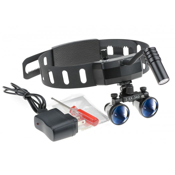 5W Dental Medical Headband Wireless LED Head Light with 3.5X Surgical Loupe