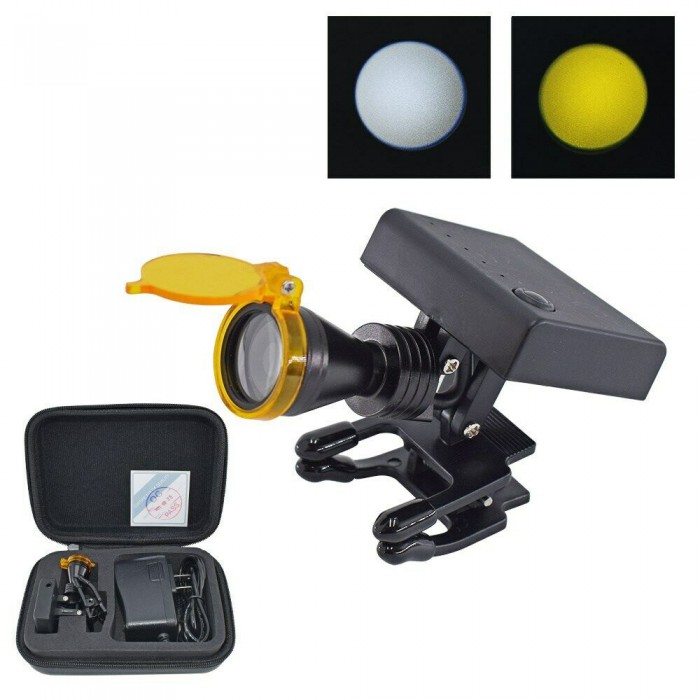 5W LED Wireless Clip-on Dental Headlight with Optical Filter