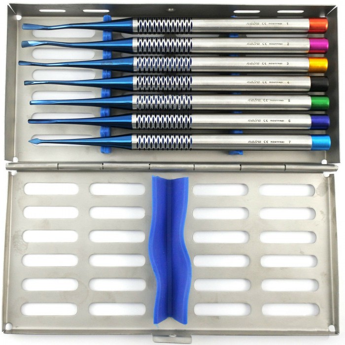 7Pcs Dental Elevator Kit Dental Extracting Surgical Tools Set