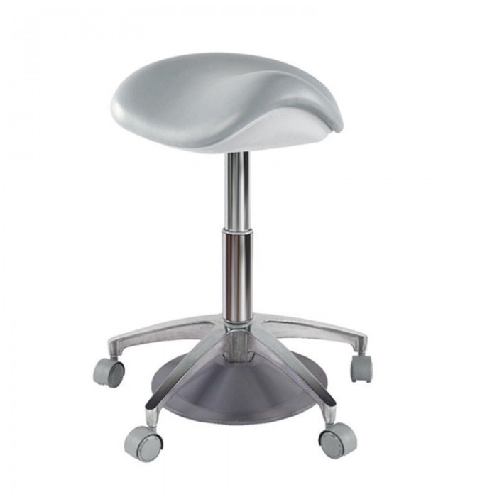 AD-FC Dental Saddle Chair Mobile Assistant Hygienist Stool PU Leather Foot Control