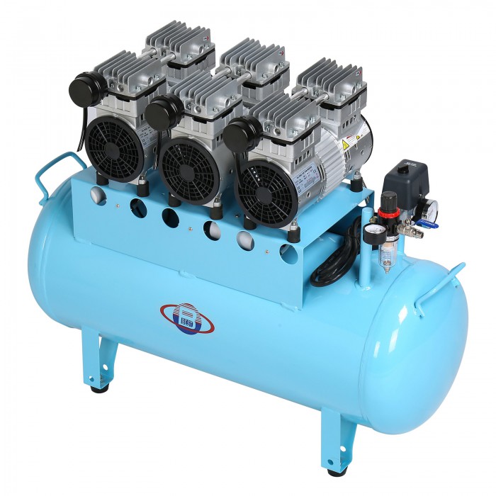BD-203 90L Dental Lab Meidical Air Compressor Noiseless Oilless 450L/min