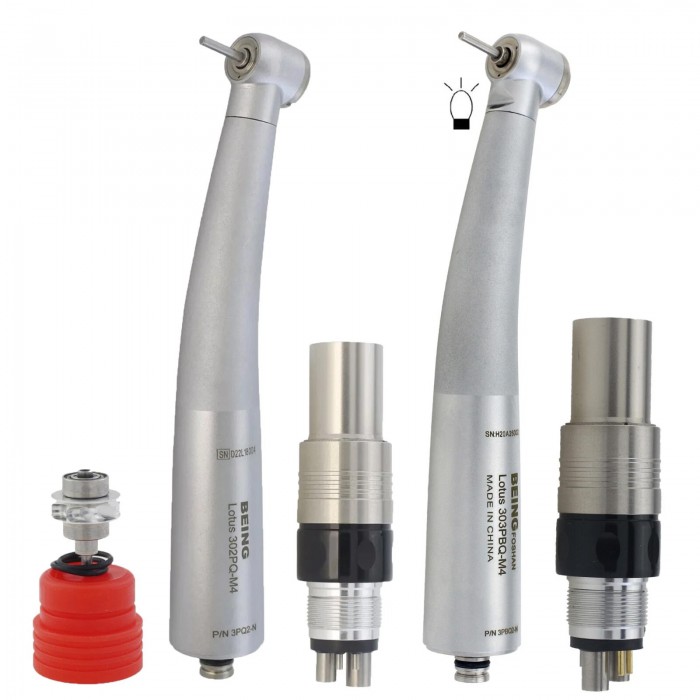 BEING 303PQ-N / 303PBQ-N Dental Fiber Optic Turbine Handpiece Fit NSK Coupling 4 / 6 Hole
