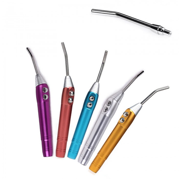 Dental 3-Way Syringe Handpiece +2 Nozzles Tips