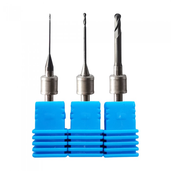Dental Diamond Coated Milling Burs 0.6mm/1.0mm/2.5mm Fit Zirconia/PMMA Milling