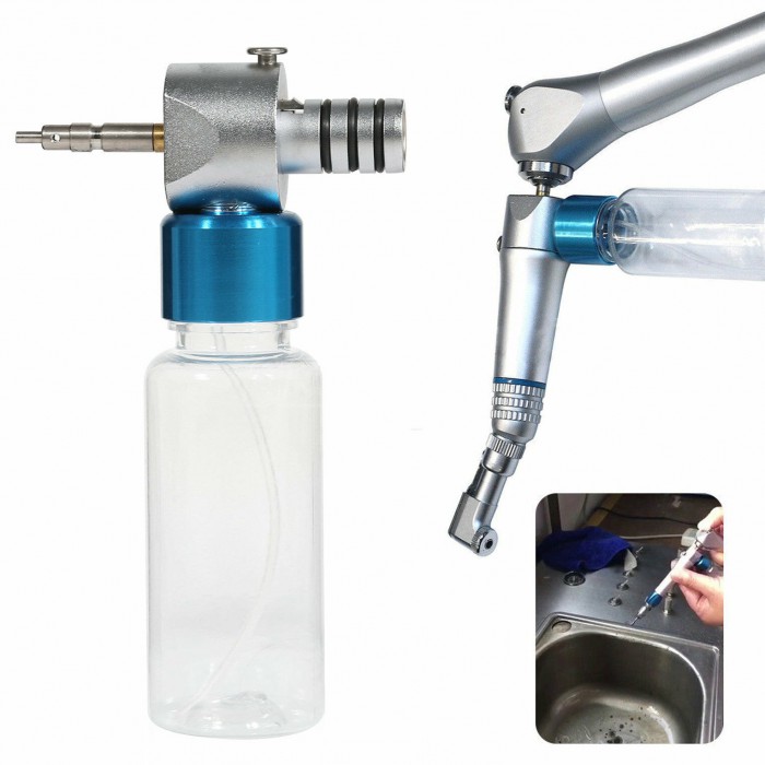 Dental Low Speed Handpiece Maintenance Cleaning Lubricating Cleaner Oiling Press Air Button