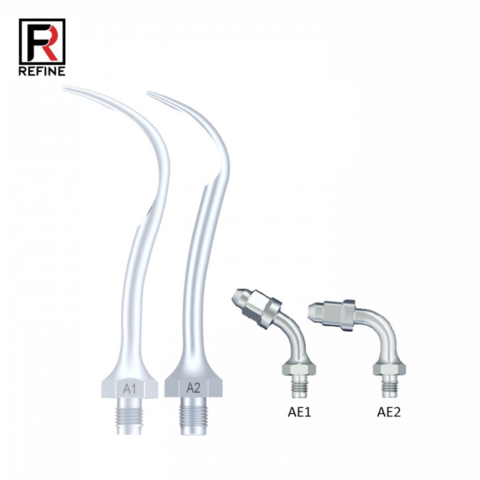 10Pcs Refine® Ultrasonic Scaler Tips A1 A2 AE1 AE2 Fit Amdent LM Ultrasonic Scaler
