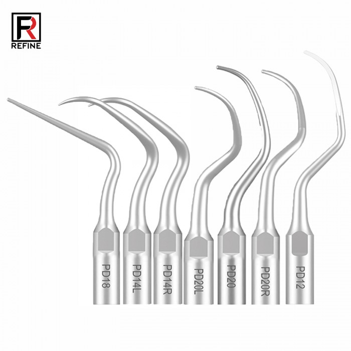 10Pcs Refine® Ultrasonic Scaler Tips for Implant PD2L PD2LD PD2R PD2RD PD5 PD6 PD7 PD8 PD10 Fit SATELEC NSK DTE