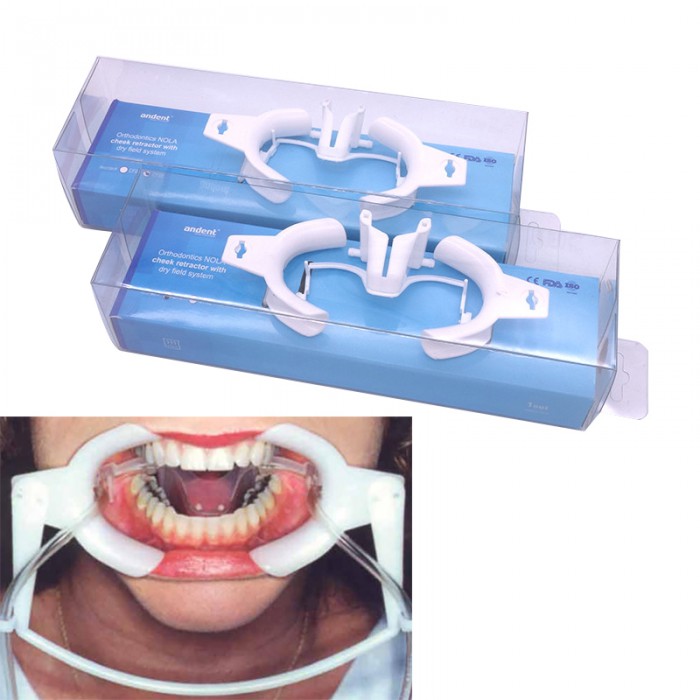 Dental Retractor with Saliva Suction Tube Intraoral Lip Mouth Opener