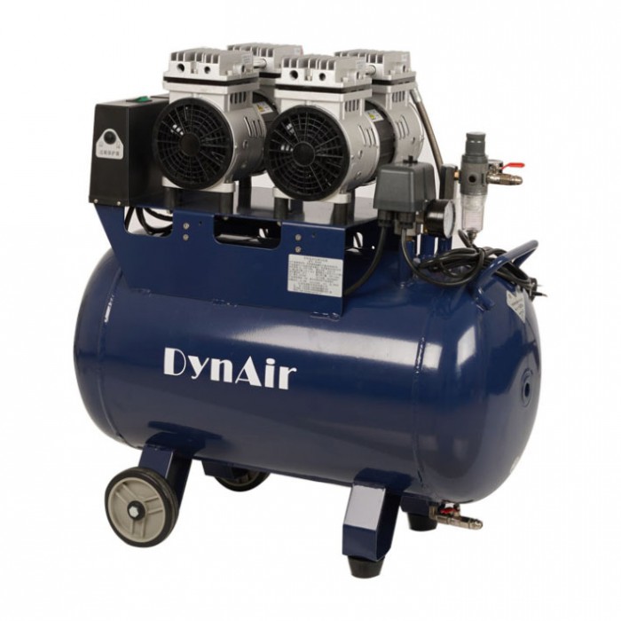 Dynamic DA7002 1.5KW/2HP Dental Oil Free Quiet Air Compressor 50L Tank