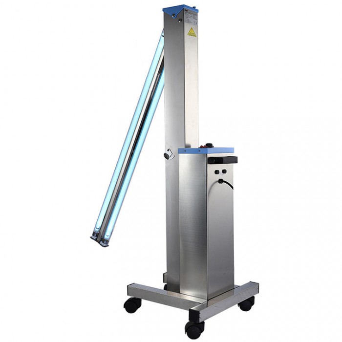 FY® 30DS Stainless Steel Mobile UV + Ozone Disinfection Cart Ultraviolet Sterilizer Lamp Trolley
