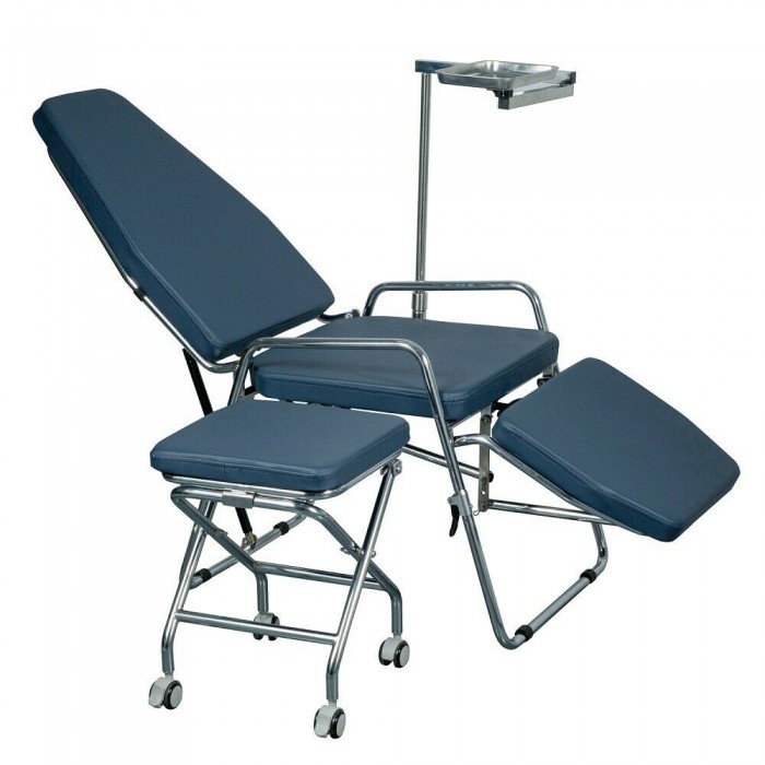 Greeloy GU-P101 Adjustable Foldable Portable Dental Chair + Dental Folding Stool