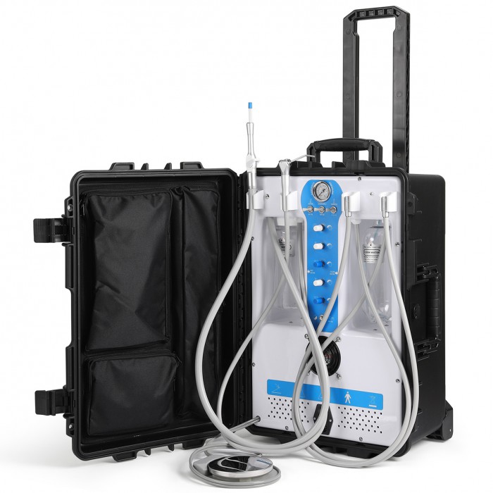 Greeloy GU-P204S Portable Dental Unit with Compressor+ Suction+ Triplex Syringe