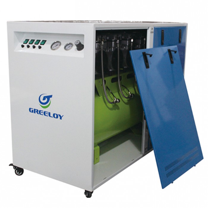 Greeloy® GA-84X 3200W/4HP Silent Dental Oilless Air Compressor with Silent Cabinet