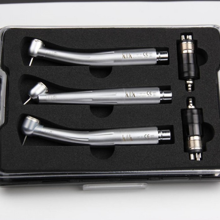 H601 Dental Turbine Handpiece Kit 3 Water Spray Push Button with Coupling