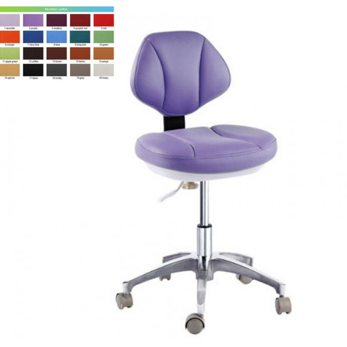 QY-D-90G Dental Assistant Hygienist Chair Dental Operator Stool Microfiber Leather
