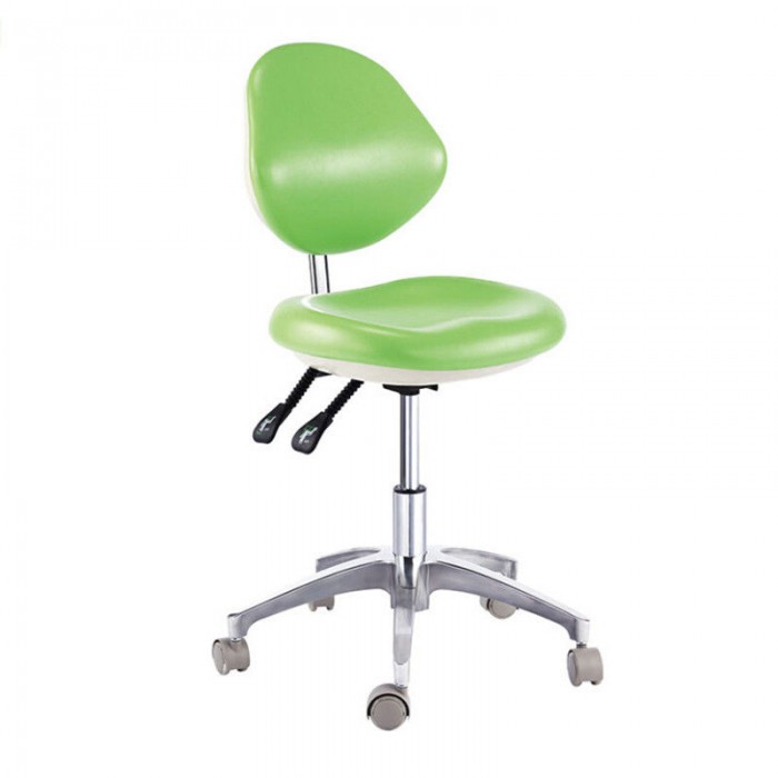 QY600D Dental Operator Chair Dentist Stool Assistant Chair with Backrest PU Leather