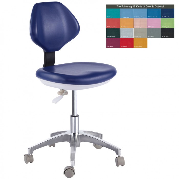 QY90G Ergonomic Dental Hygienist Stool Dental Assistant Chair with Backrest