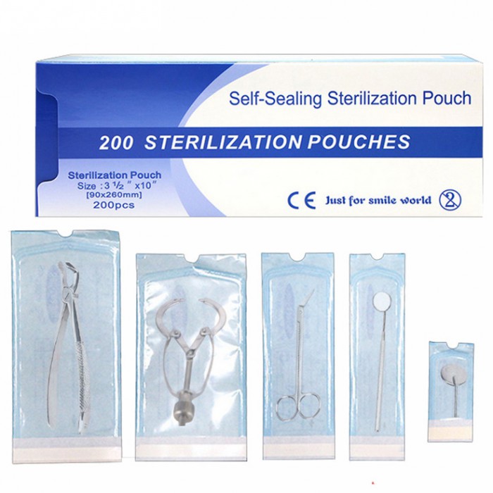 200 Pcs/box Dental Autoclave Sterilization Bag Disinfection Pouches