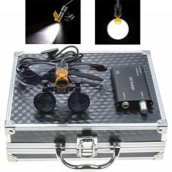 3.5X Dental Surgical Loupe + 5W LED Headlight with Filter + Aluminum Box