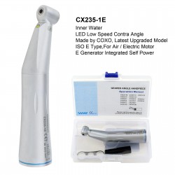 YUSENDENT COXO CX235-1B/1C/1E Dental Contra Angle 1:1 Handpiece Fiber Optic E Generator LED
