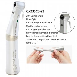 YUSENDENT COXO CX235C6-19/22/23 Dental Contra Angle 20:1 Implant Surgical Handpiece Fiber Optic E type