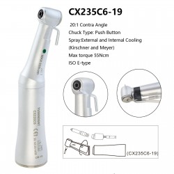 YUSENDENT COXO CX235C6-19/22/23 Dental Contra Angle 20:1 Implant Surgical Handpiece Fiber Optic E type