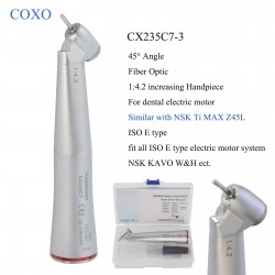 YUSENDENT COXO CX235C7 Dental Contra Angle 1:5 Handpiece Fiber Optic E-Type Push Button