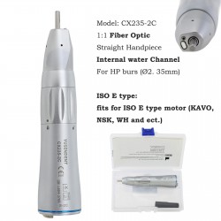 YUSENDNET COXO CX235-2B/2C Dental Low Speed Straight Handpiece 1:1 Fiber Optic E-Type