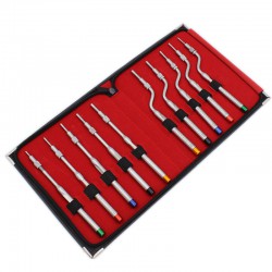 5 Pcs/Set Dental Implant Osteotome Instrument Sinus Lift Curved & Straight