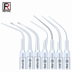 5Pcs Refine® Ultrasonic Perio Scaler Tips P2L P2R P2LD P2RD P5 P6 P7 P8 P10 P11 P12 P14L Fit EMS Woodpecker