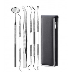 6Pcs/set Disposable Dental Mouth Mirror and Probe Stainless Steel Set