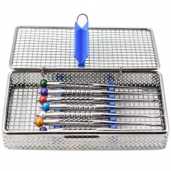 7Pcs Dental Root Elevator Tooth Extracting Elevator with Sterilization Case