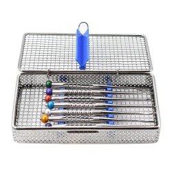 7Pcs Dental Root Elevator Tooth Extracting Elevator with Sterilization Case