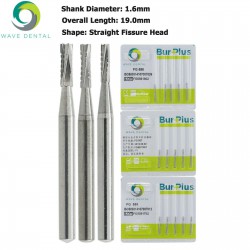 10Pcs FG 556 557 558# Carbide Burs Straight Fissure Head Dental Friction Grip