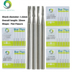 10Pcs FG Dental Surgical Burs 556 557 558 559 560 Friction Grip Flat Fissure Carbide Burs