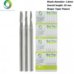 10Pcs FG Surgical Carbide Burs 700 701 702 703 Friction Grip Taper Fissure Carbide Burs