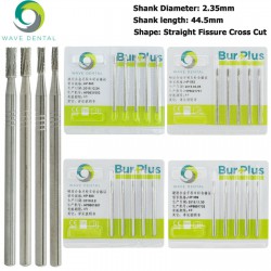 10Pcs HP 559 560 562 563 Dental Carbide Bur Straight Fissure Cross Cut Burs