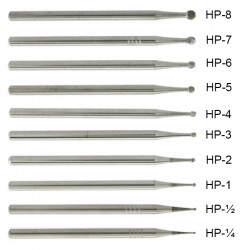 10Pcs Wave Dental Carbide Surgical Burs Round HP Burs 1/4 1/2 1 2 3 4 5 6 7 8 10#