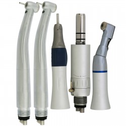 Dental Turbine Handpiece with LED Light + Low Speed Handpiece Kit 2/4 Holes