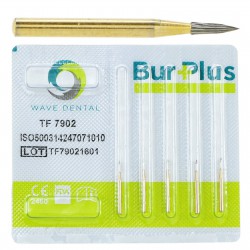 10Pcs Wave Dental Narrow Tapered End TF 7902 Burs Trimming Finishing 12 Blade Carbide Burs