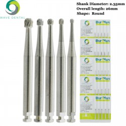 10Pcs Wave Dental RA Surgical Burs 2 4 5 6 8 Dental Latch-type Round Carbide Burs