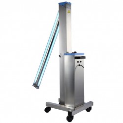 FY® 30DS Stainless Steel Mobile UV + Ozone Disinfection Cart Ultraviolet Sterilizer Lamp Trolley
